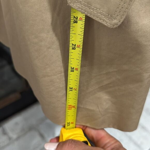 Zara Women's Trench Coat Tan Camel Small 3 button Belted Cotton - Picture 9 of 12